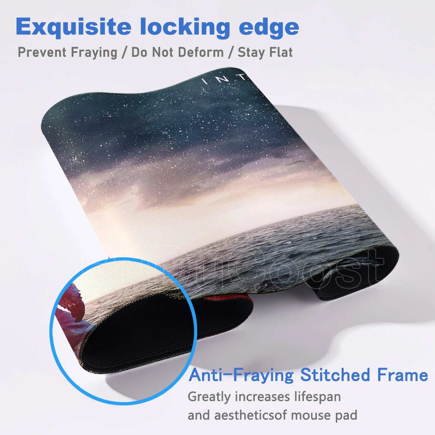 HD الطباعة فيلم بين النجوم ماوس الوسادة كبيرة الحجم مكتب الحصير لوحة المفاتيح 1000 × 500 مكتب كمبيوتر محمول ألعاب الكمبيوتر عدم الانزلاق المطاط ماوس #5