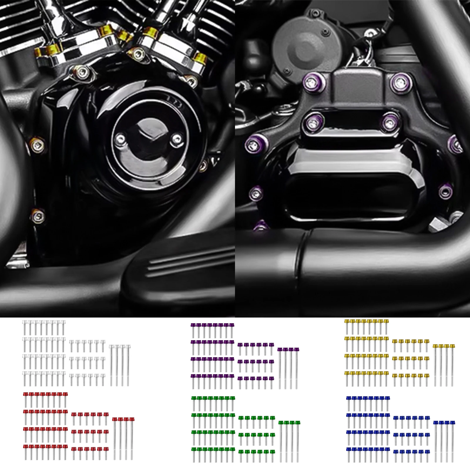 

Набор из 54 болтов для цилиндра двигателя мотоцикла Harley M8 Softail Low Rider FL 18-25, Touring Road King, Electra Glide 17-25