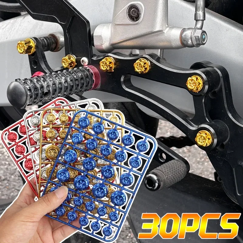 Universal Motorcycle Screw Decoration Caps Set 8/10/12/14mm Protection Thread Colourful Screw Caps Motorcycle Modification Parts 