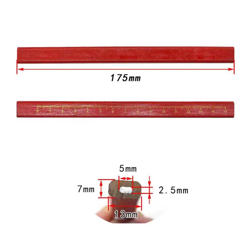 2x10 Stück Zimmermanns stifte mit Mess bauern Holz bearbeitungs stift marker