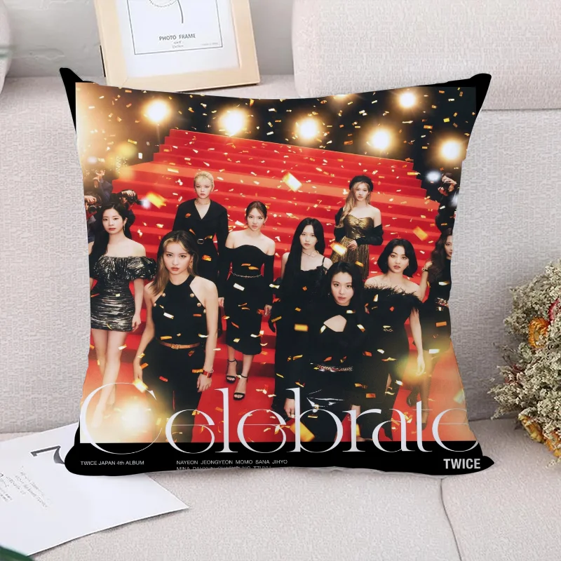 Couple Pillow Pillowcases for Pillows 45x45 Cushions Covers Kpop-TWICE Pilow Cases Decorative Pillowcase 40x40 Car Decoration