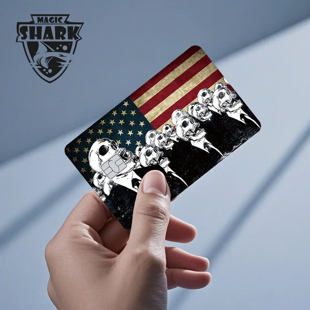 Magic Shark Bat Skull Graffiti Tiger PVC Soft Sticker Film Skin Cover für Debit Credit Card Waterproof – Detail 8