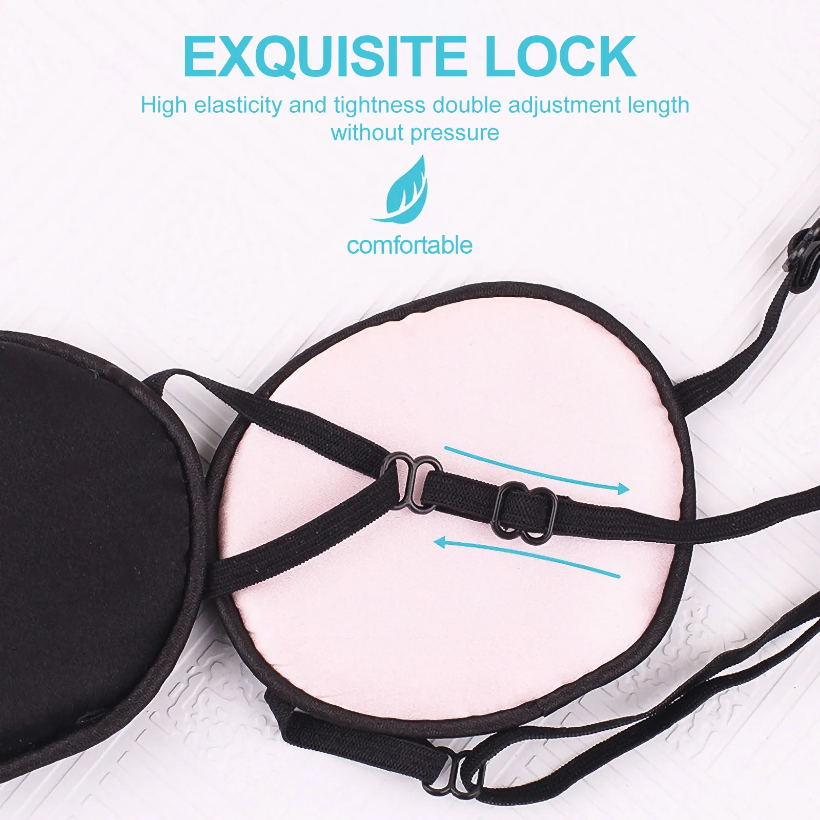 

2Pcs Breathable Silk Eye Patch Adjustable Elastic Band for Eye Rehabilitation Amblyopia Strabismus Correction Adults
