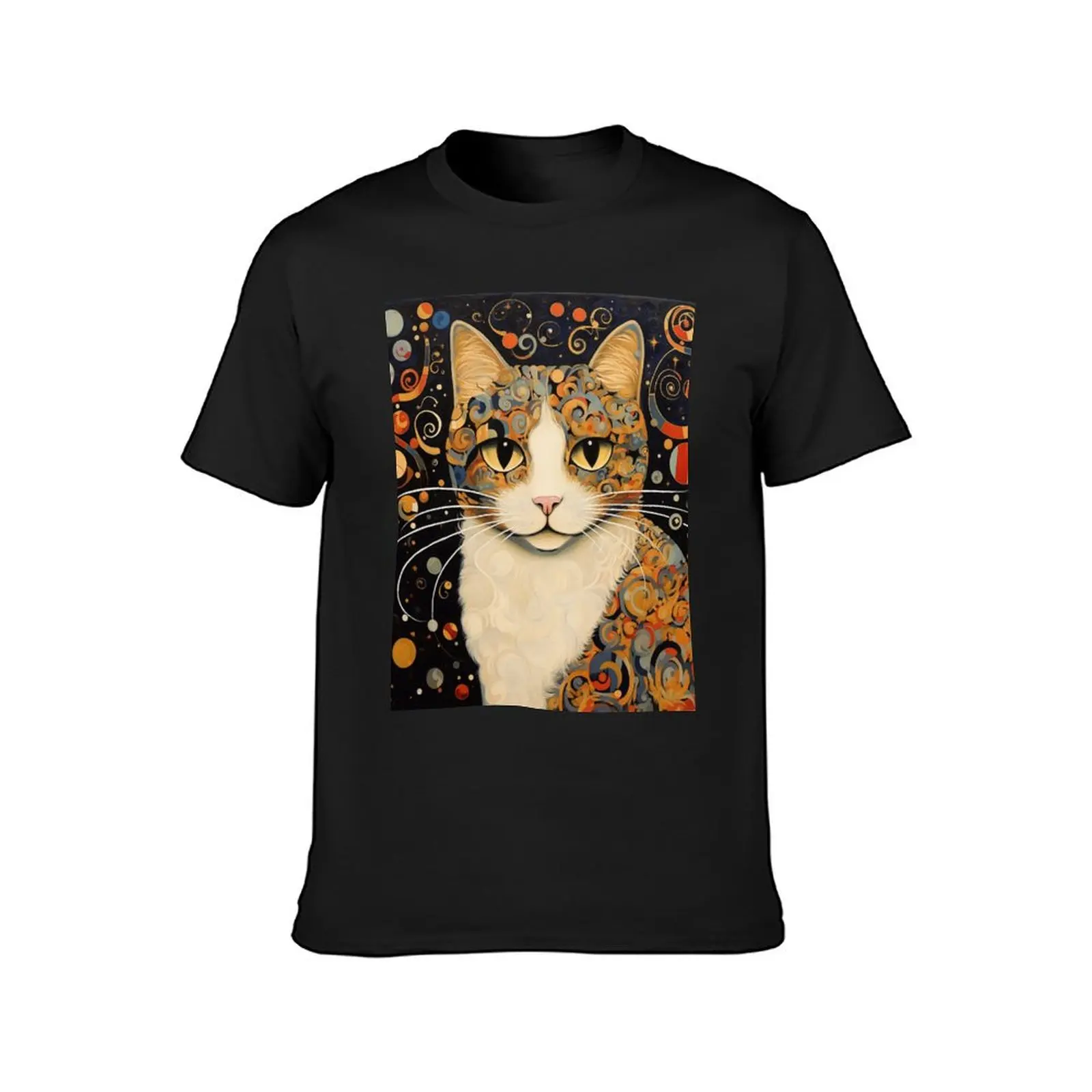 gustav klimt cat - Vintage Art Nouveau Style Painting Of A Cat Inspired By Gustav Klimt T-Shirt