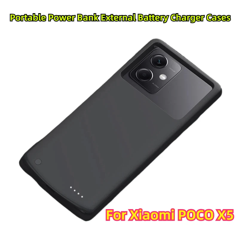 For Xiaomi POCO X5 Portable Power Bank External Battery Charger Cases for POCO X5 Pro Spare Battery Cover Smart Battery Case