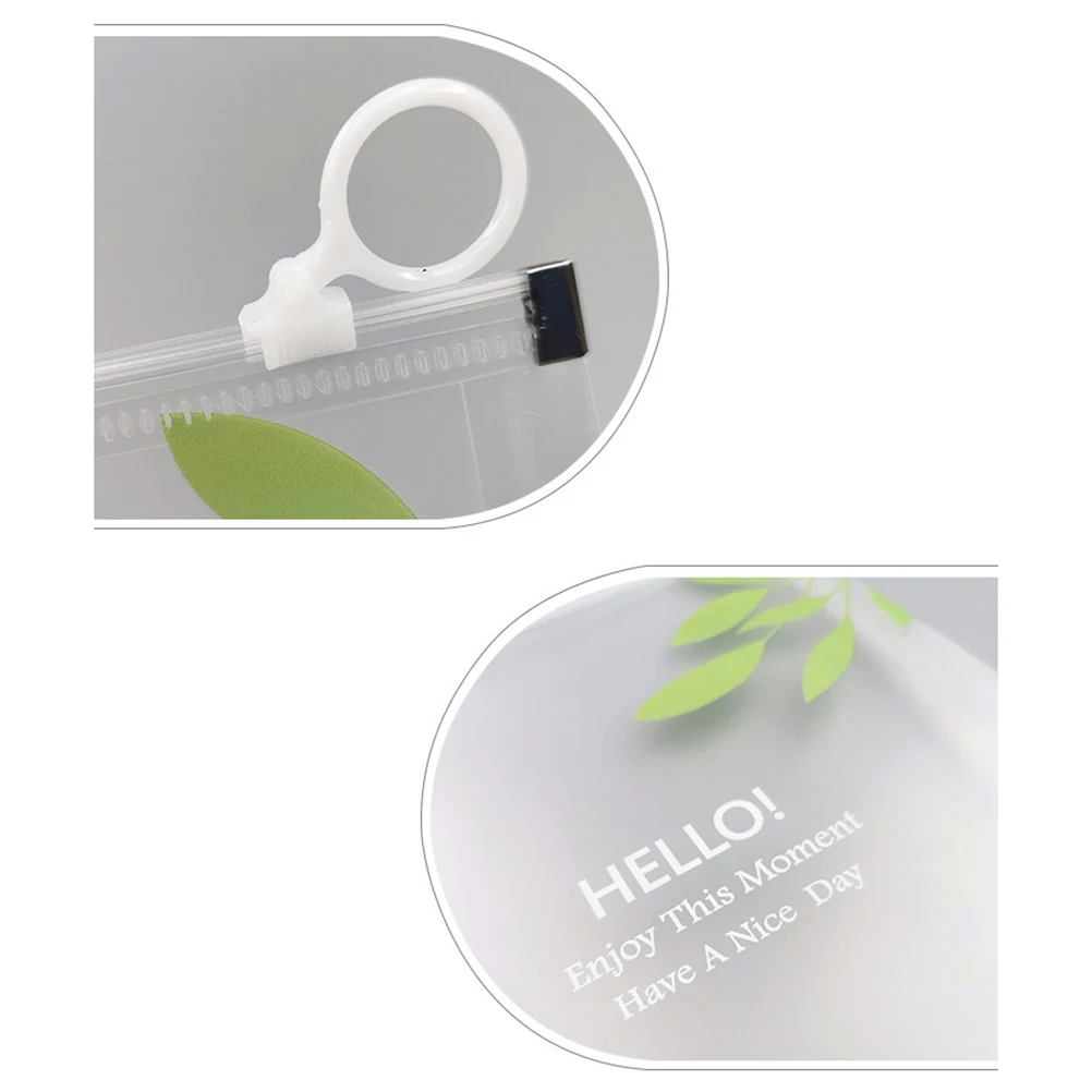 

4 Pcs A4 File Bags Transparent Zipper PVC Document ganizer PP Waterproof Storage School Train Stationery Holder