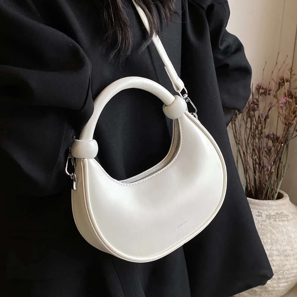 Women Handbags Solid Color Crossbody Bags 2024 New French Style Commuter Fashion Single Shoulder Bag Lady Handbag High Quality