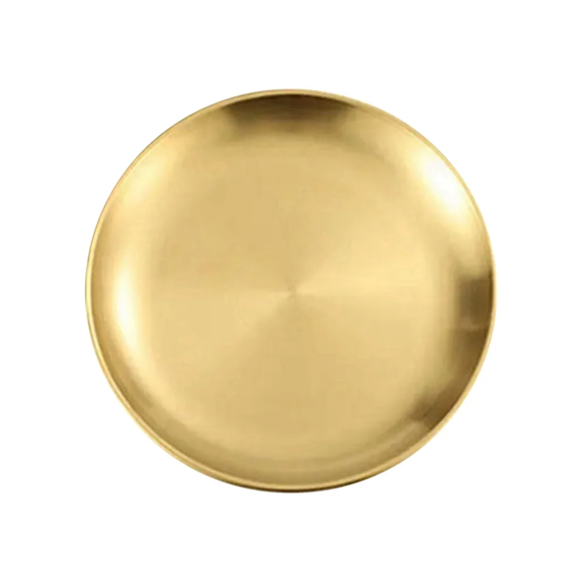 LLXA Stainless Steel Round Plate Camping Dishes Rust-Proof Stackable Food Serving Plate 14cm