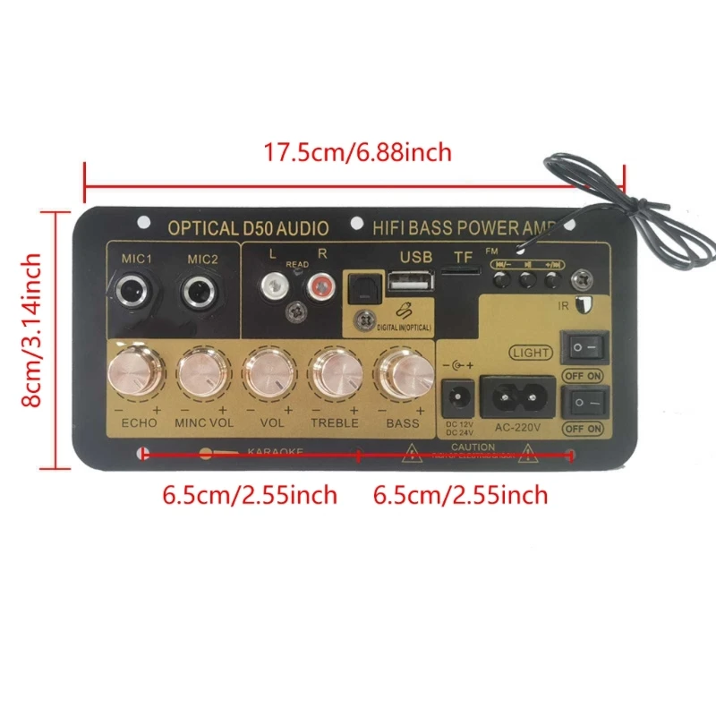 Звуковая плата усилителя 12V-24V Модуль усилителя Subwoofer Board Цифровой усилитель