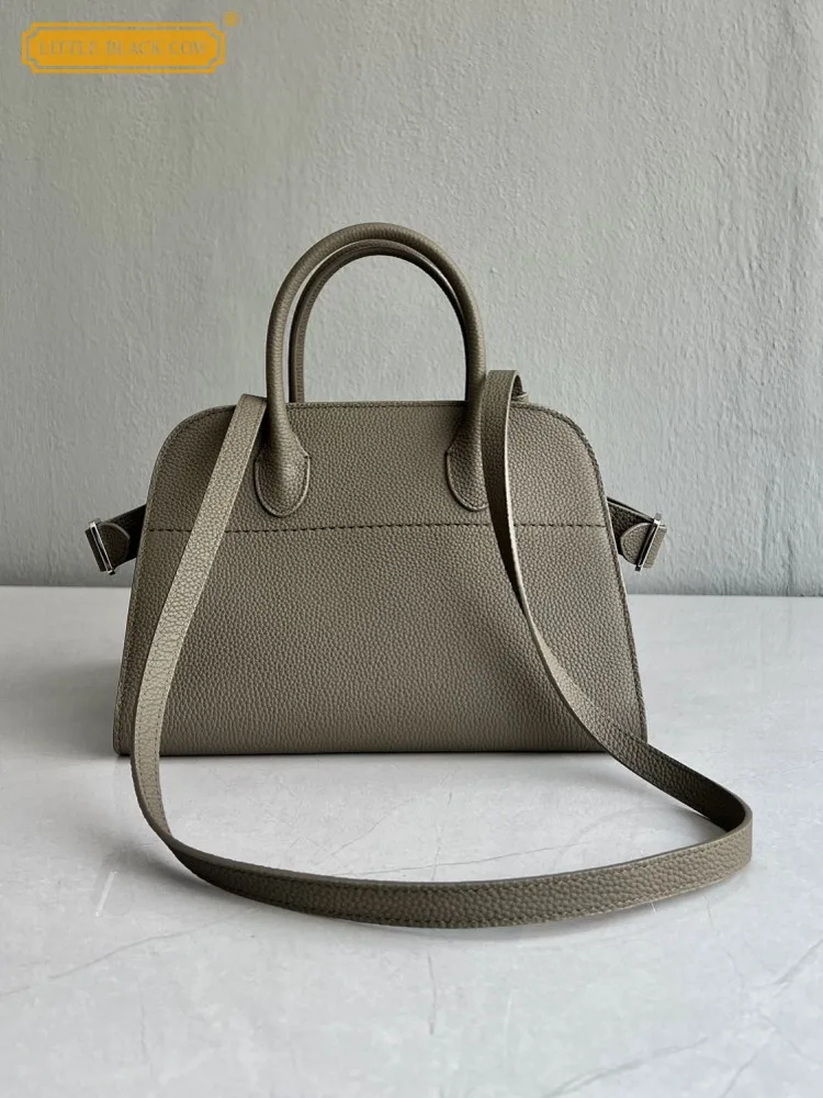 

Casual Elegant Women Office New Buckle Genuine Leather Cowhide Single Shoulder Bag Ladies Fashion Clutch Crossbody Underarm Bag