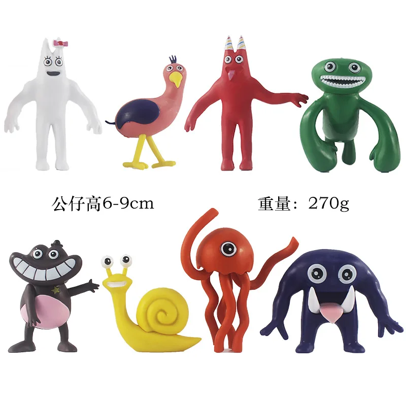 9Pcs/8Pcs/Set Garten of Banban Nabnab Hunter Tim Silent Steve Action Figure Toys PVC Game Figurine Dolls Children Birthday Gifts