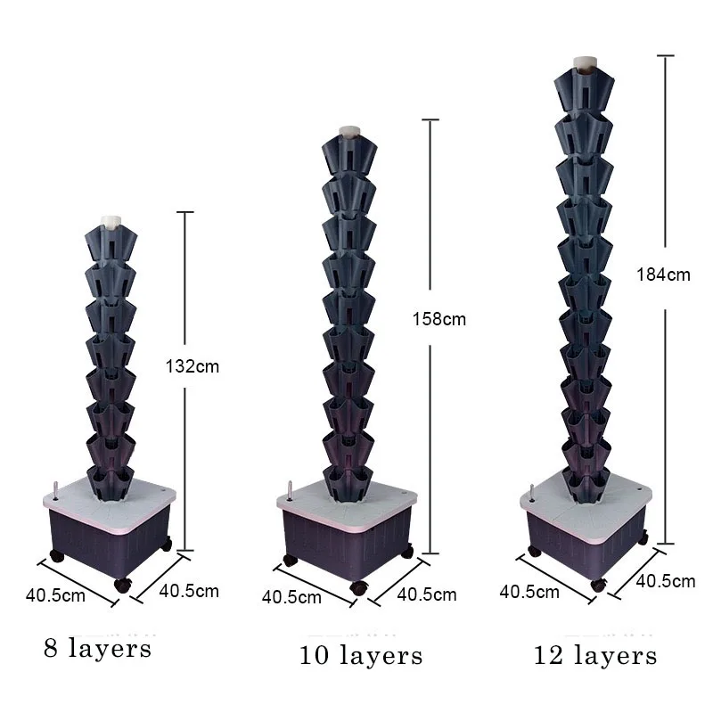 Soilless Culture Hydroponics Growing System Tower Vertical Planting Tower Agricultural Greenhouse Garden Balcony Outdoor