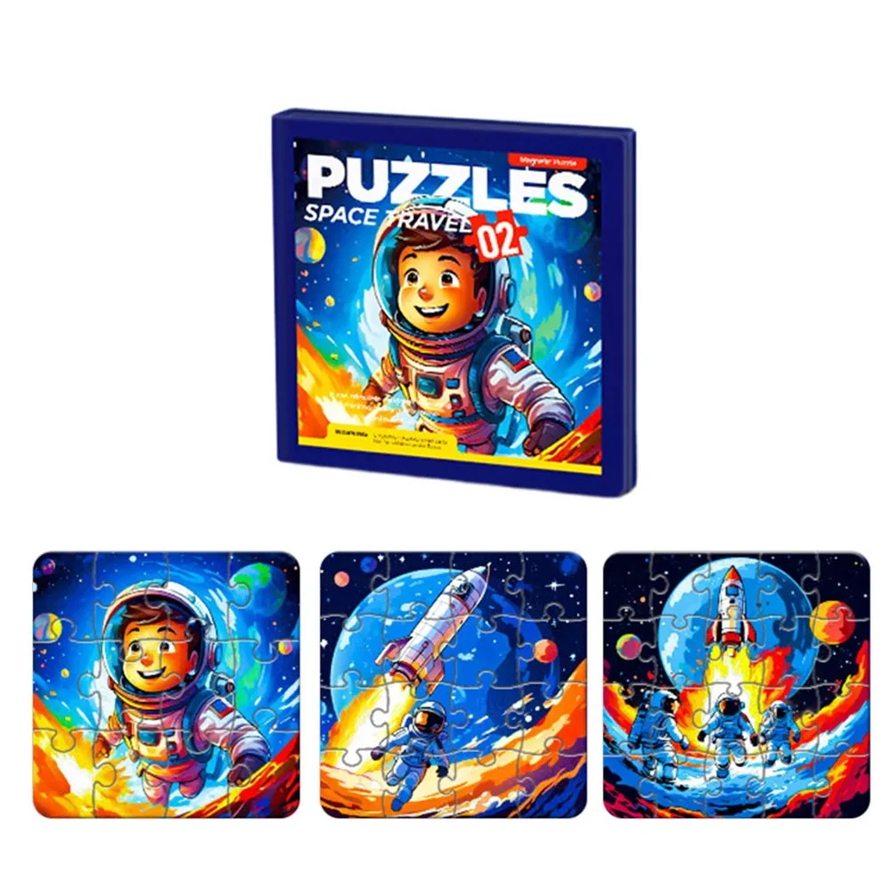 

Cartoon Kids Magnetic Puzzles Upgraded Leveled Easy To Difficult Developmental Toys Multicolor Exercise Attention Magnet Jigsaw