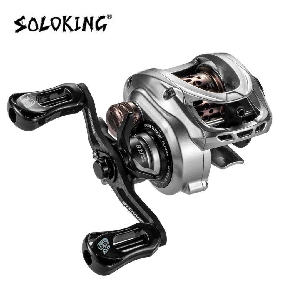 SOLOKING ACURA HICC50 Pro moulinet Baitcasting 10 + 1BB moulinet ultraléger BFS pour truite basse 7.1/8.1 rapport de vitesse 4KG moulinet de pêche à traînée