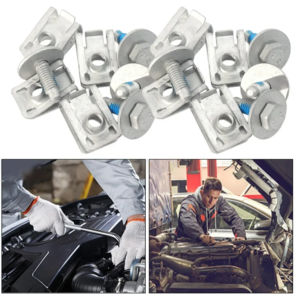 M6 Car Engine Underguard Chassis Screws Hex Head Bolt with Washer Carbon Steel Universal Auto Body Panel Fender Fastener Kit