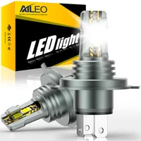 AILEO 2 uds luces Led H4 haz alto y bajo alta calidad 20000Lm 90W H7 CSP bombilla de faro para coche 6500K lámpara de automóvil de circulación diurna