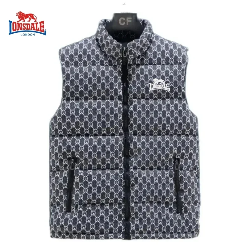 Gilet caldo ricamato da uomo per l'autunno e l'inverno, nuova giacca senza maniche antivento Casual da esterno lussuosa e alla moda