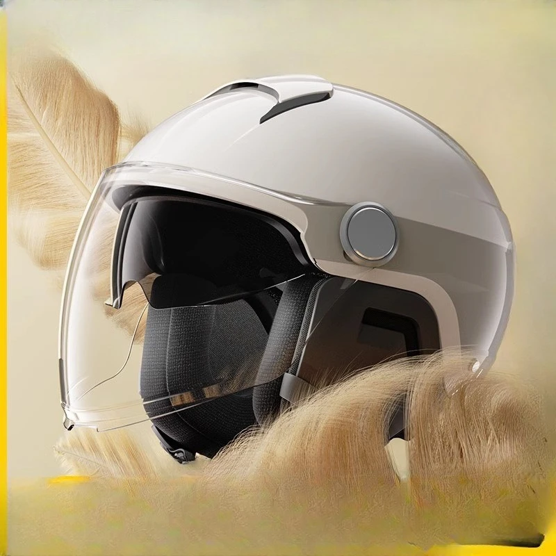 3C certification, electric car helmet for men and women, half helmet battery motorcycle four seasons