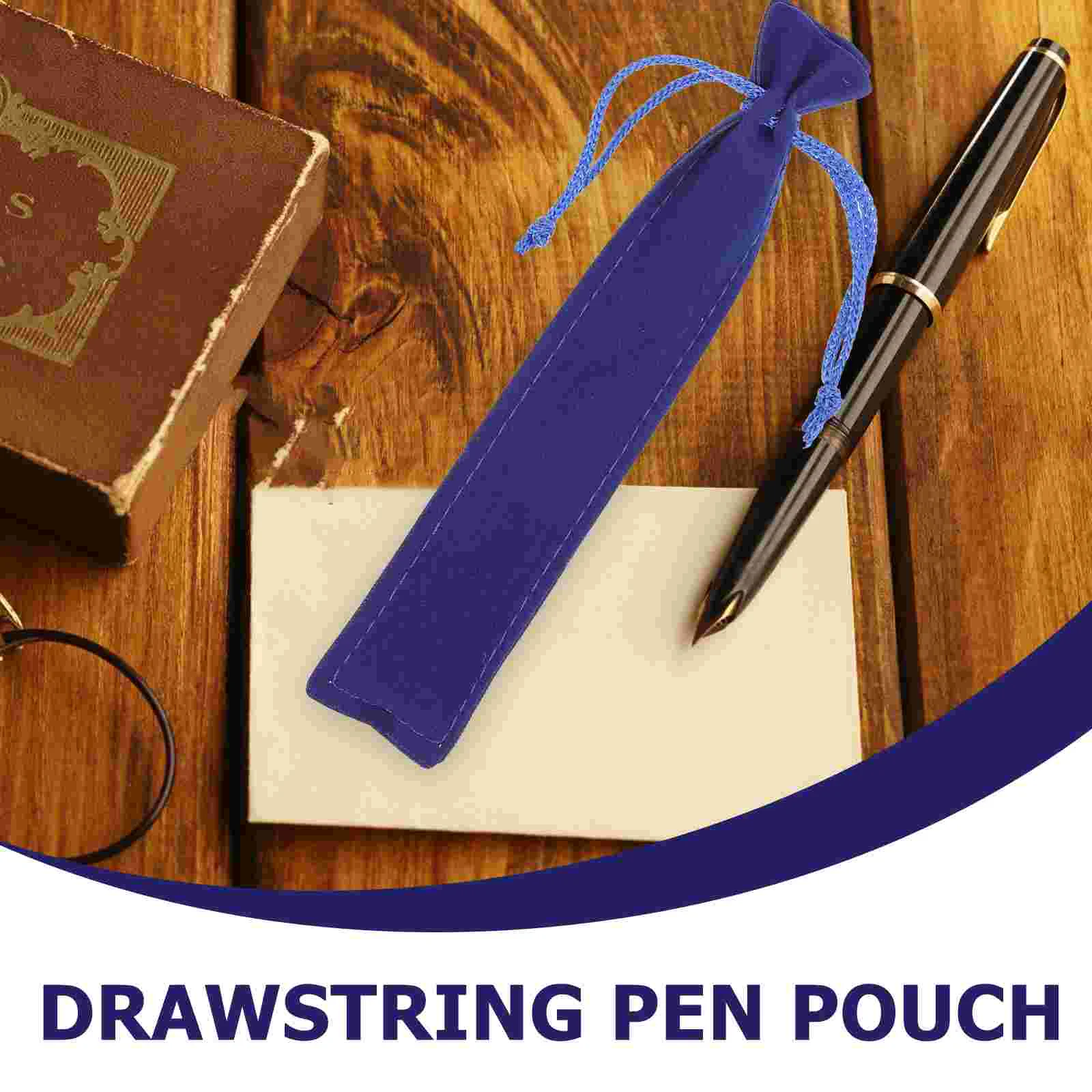 20 Pcs Pen Sleeve Flannel Case Storage Bag Protective Gift Bags Pencil Drawstring Pouch