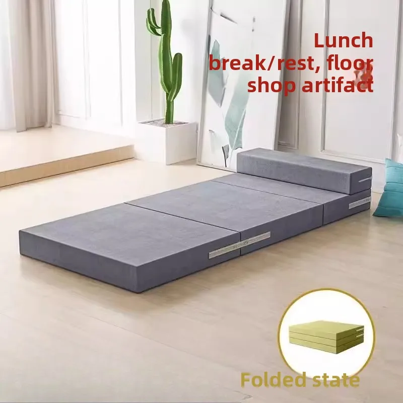 Colchón de suelo plegable para estudiantes, Tatami grueso para dormir, colchoneta para siesta de oficina con cubierta extraíble, futón portátil de estilo japonés
