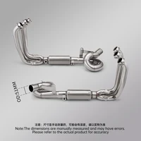 Tubo de escape de motocicleta para 675SR NK675 675 SR CF675SR 2024 2025 conexión de tubo de enlace frontal silenciador de 51mm