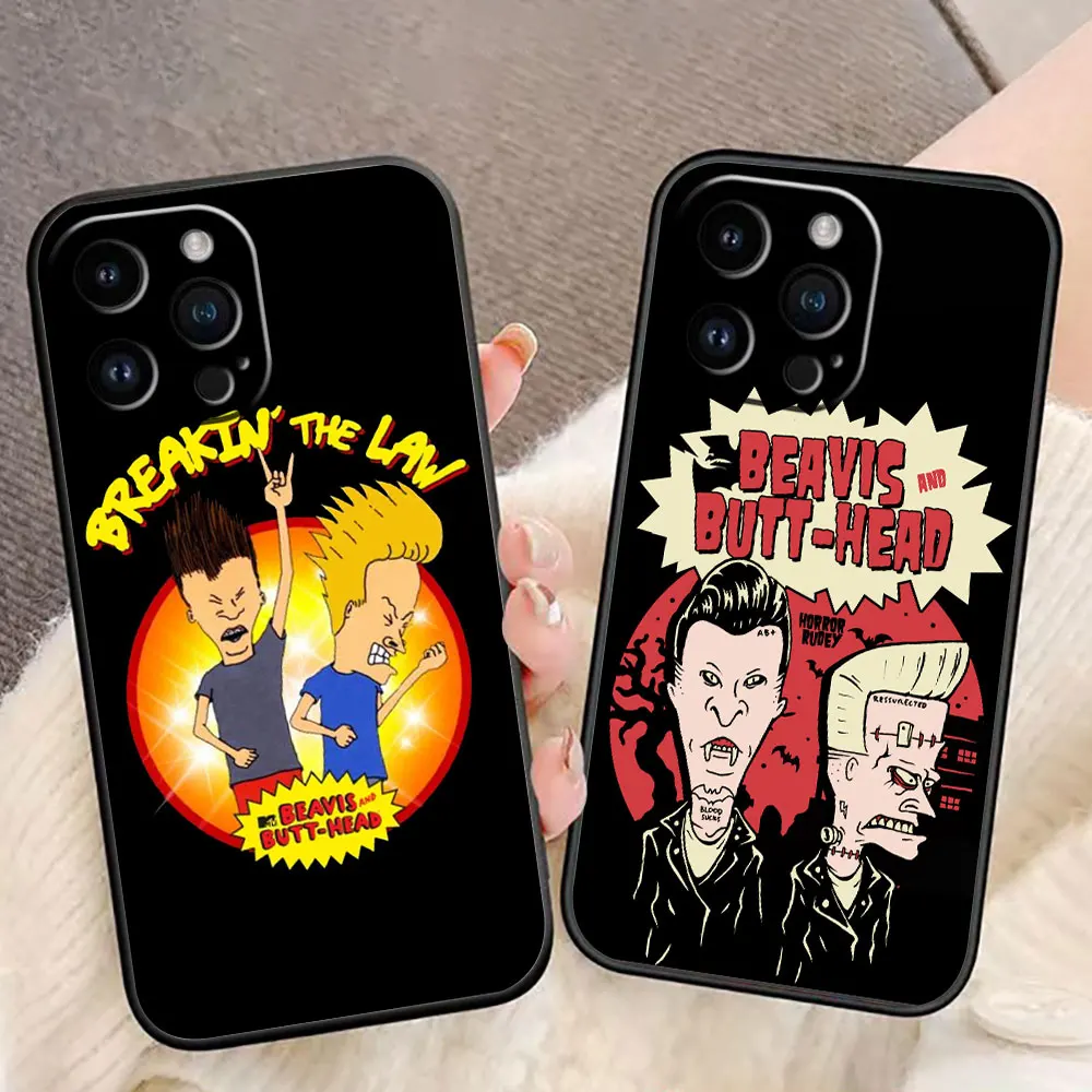 Cartoon Beavis Butthead Cover Phone Case For iphone Apple 17 17E AIR 16E 16 15 14 8 7 Plus 13 12 11 XR Pro Max SE4 DIY Case Capa