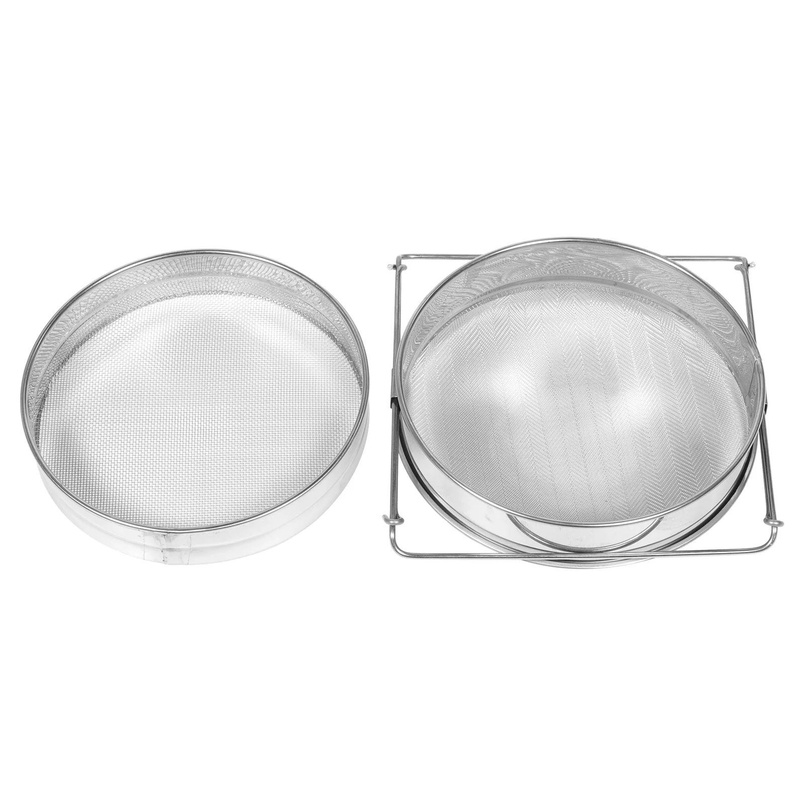 

Stainless Steel Flour Sieve Mesh Sifter Fine Powder Filter Handheld Baking Tool Kitchen Strainer Durability Easy