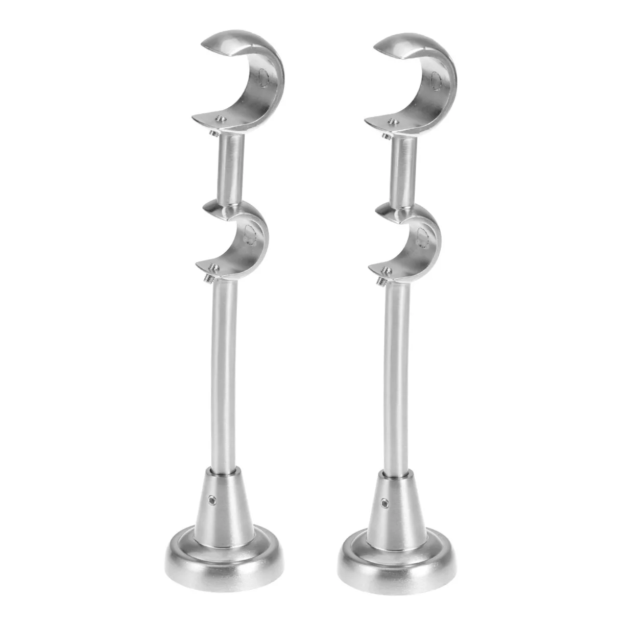 

2 PCS Curtain Rod Brackets Rods for Windows Gold Socket Holder Ceiling Hooks Iron Pole Mounting Guide