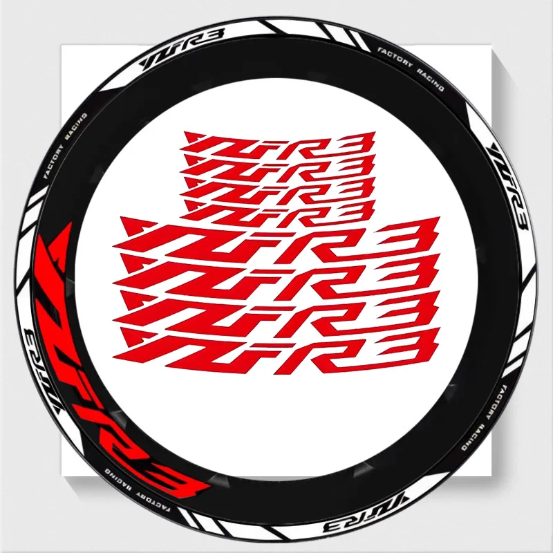 Wheel Hub Decoration Reflective Sticker Motorcycle Modification Accessories For Yamaha YZF-R3 R3 17 Inch Frame Stripe Decal