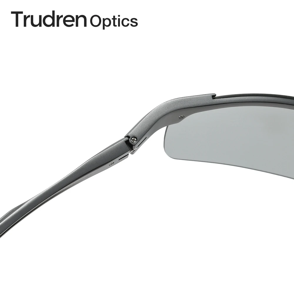 Trudren Aluminium Sport Photochromic Polarized Sunglasses for Men Cycling MTB Sun Glasses Change Tint Running Sunglass 5933