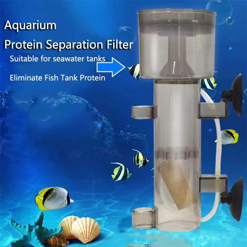 Aquarium Marine Protein Skimmer Hanging On Pump Saltwater Filter Internal Water Tank Filter for Marine Aquarium Fish Coral