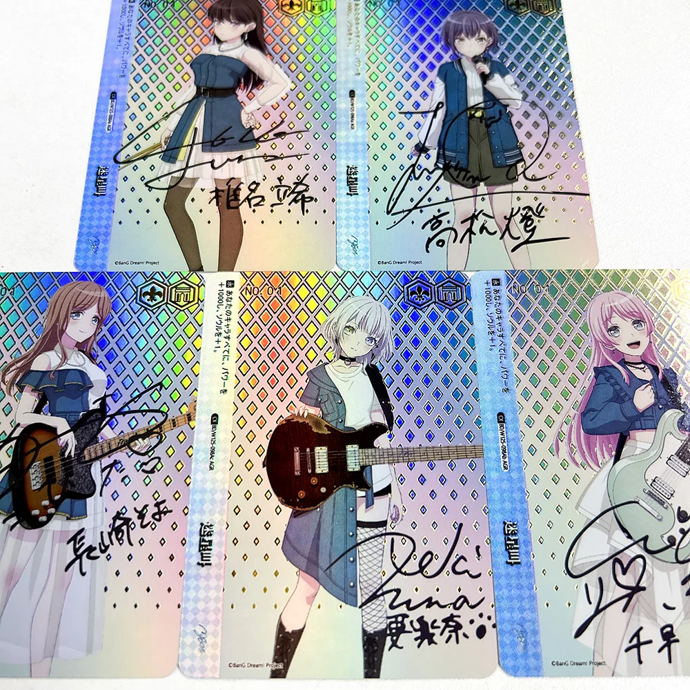 DIY Proxy Black and White Double Wings Collection Card W121 MyGO Ave Mujica S120 SE50 KJ8 W124 W126 Ovl/SE51 Foil Signed Card