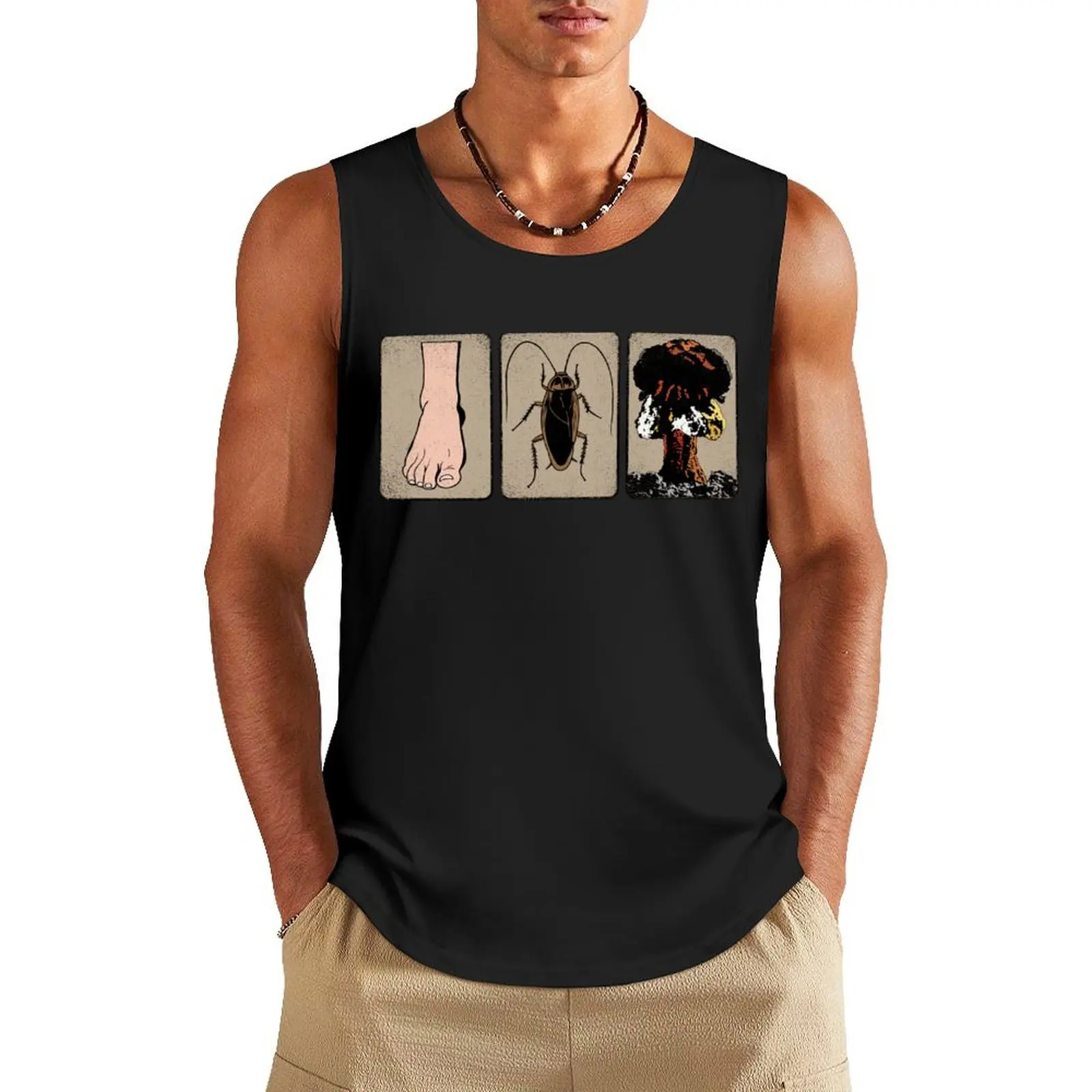 Foot, Cockroach, Nuclear Bomb Tank Top mens designer clothes Men's clothes luxury style T-shirt men