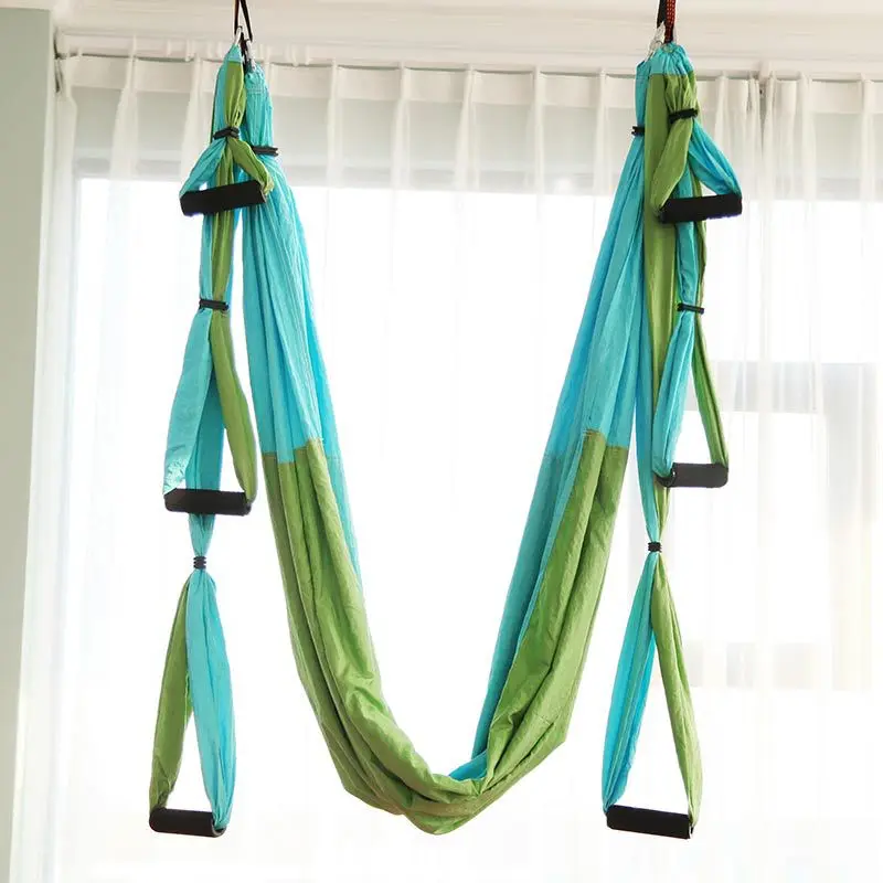 

Полный комплект гамака для йоги, неэластичный гамак для йоги, воздушный гамак для фитнеса в помещении, гамак для йоги, парашютная ткань, эластичный пояс, гамак для йоги