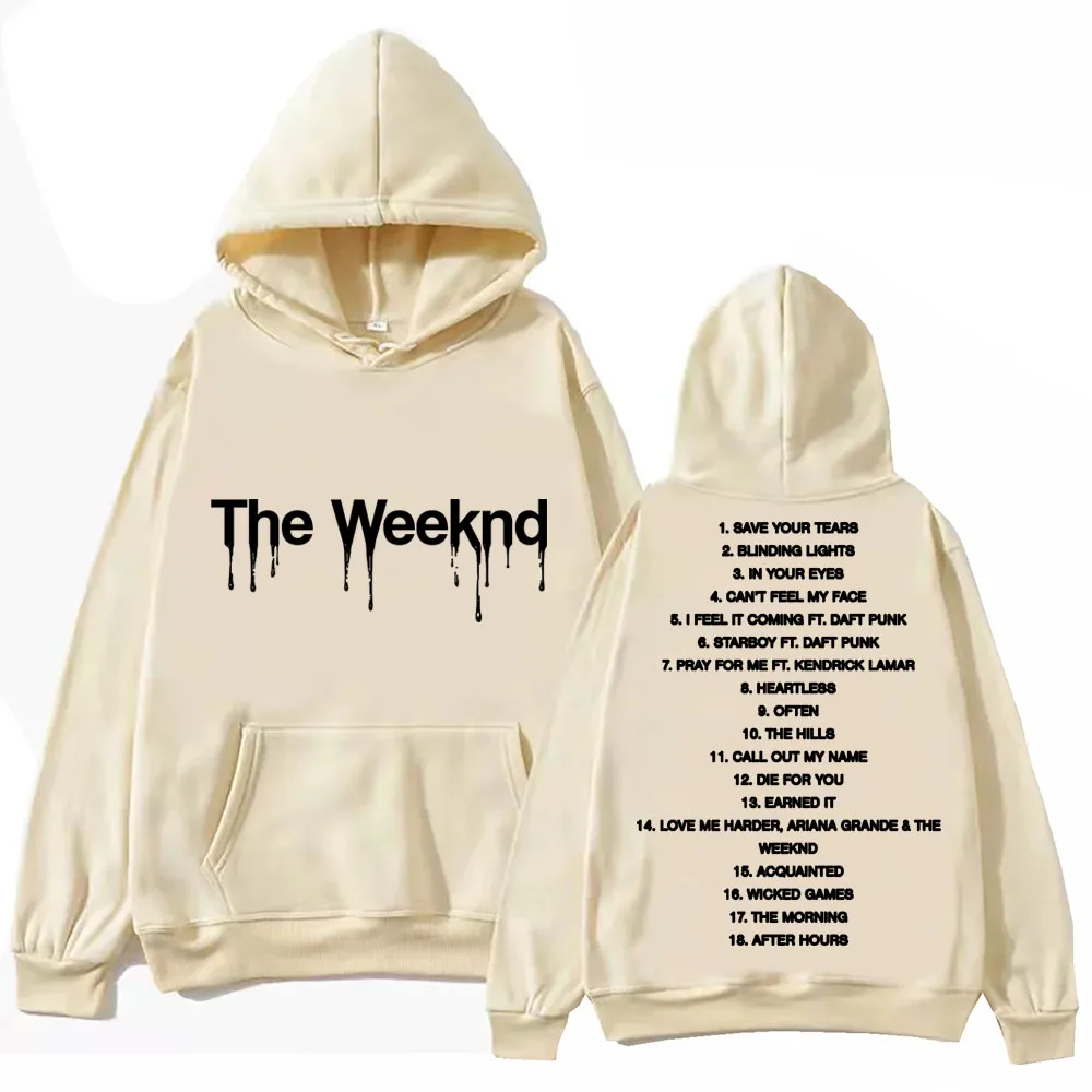 The Weeknd moletom de manga comprida, tops casuais, presente dos fãs de música, primavera e verão, 2024