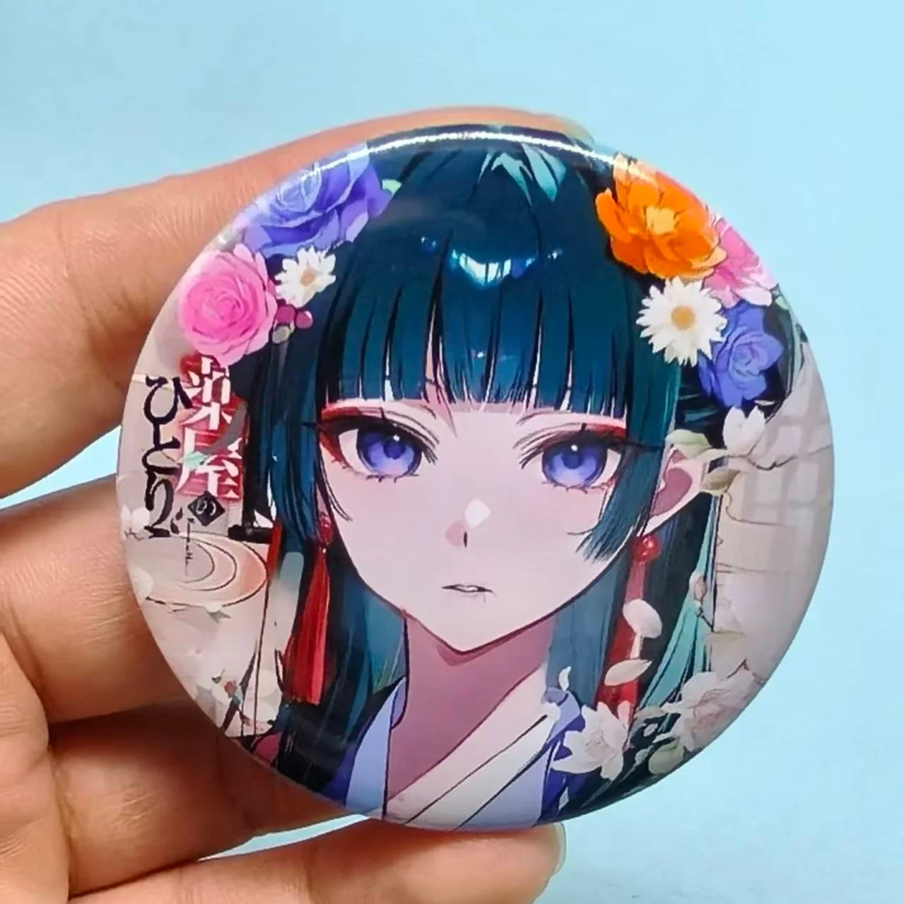 58mm Anime The Apothecary Diaries Tinplate Pins Maomao Jinshi Round Buttons Brooch Couple Badges  Decor Cosplay Accessories 2pcs
