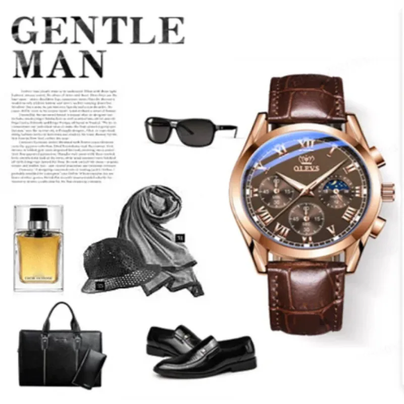 Montre étanche Shoous pour homme, montre chronographe de sport multifonctionnelle