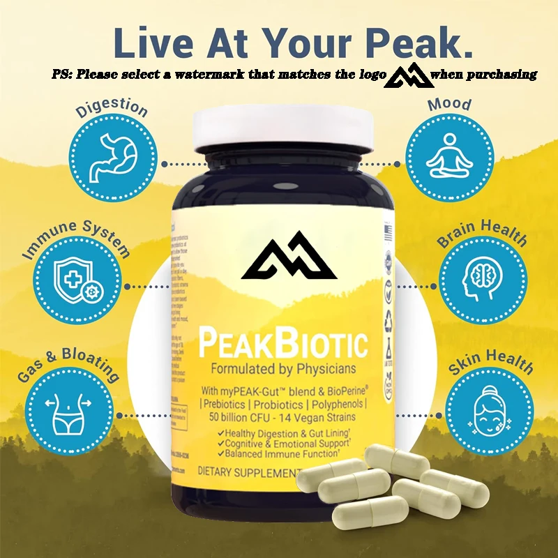 Ultimate vegetarian symbiote, containing 50 billion colony units of probiotics, prebiotics,and intestinal lining, in 60 capsules