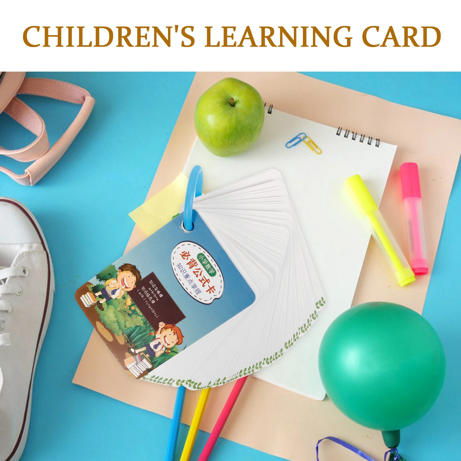 

2 Sets Math Formula Cards Study Tools Kids Toy Facts Flash Paper Flashcards Primary School Toddler
