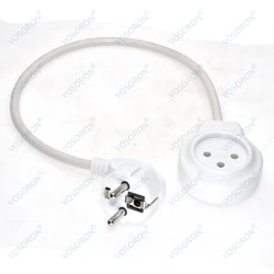 European 2 Pin Male plug to Israel SI 32 Outlet Socket  Rewireable Power Extension Cord Cable, 3G1.5mm Wire