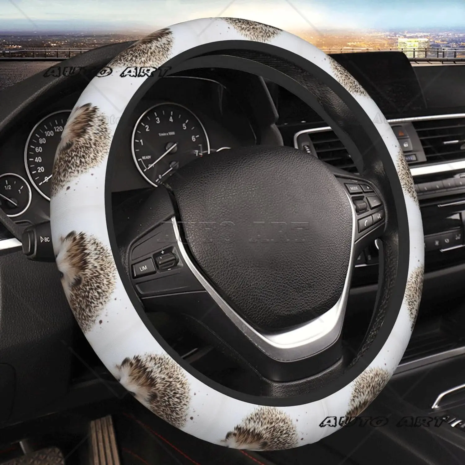 Car Steering Wheel Cover Hedgehog Universal Fit Car Interior Protection Accessories for Men Women Steering Wheel Cover