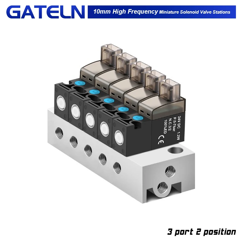 Hochfrequenz-Miniatur-Magnetventil 10 mm Luftventil 30 Hz Zwei-Positionen-Dreiwege-Steuerventil 24 V 12 V 6 V Vakuumventilstationen