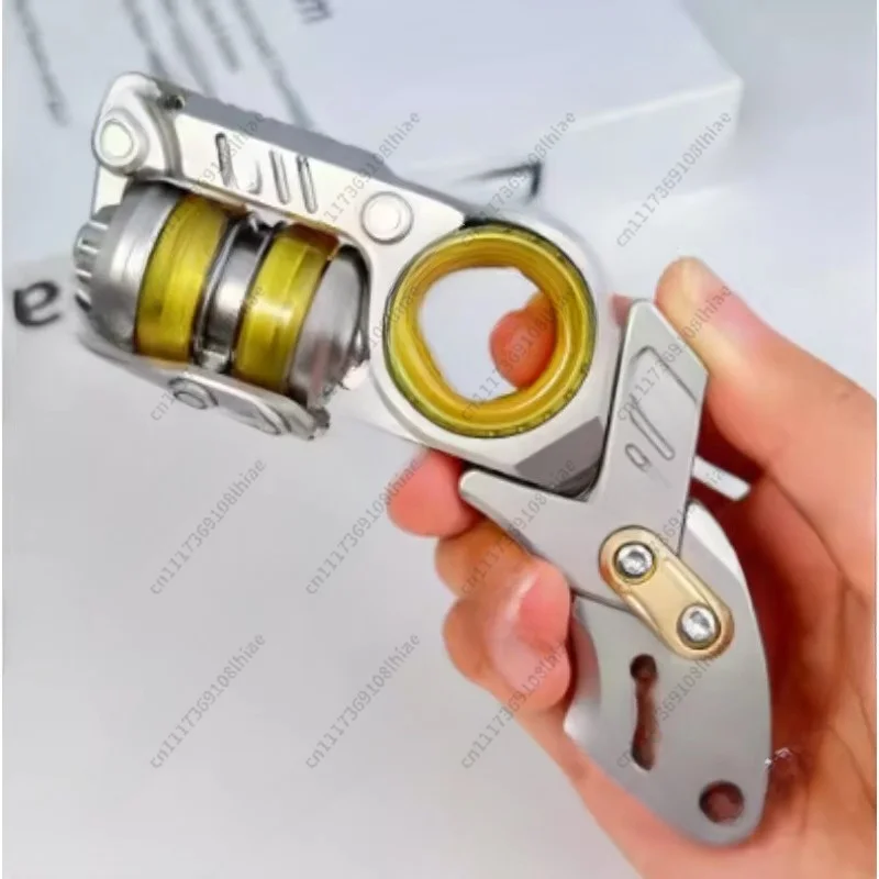 High Hardness Stainless Steel Fingertip Gyro - Aurora EDC Spinner with Tail Support for Stress Relief