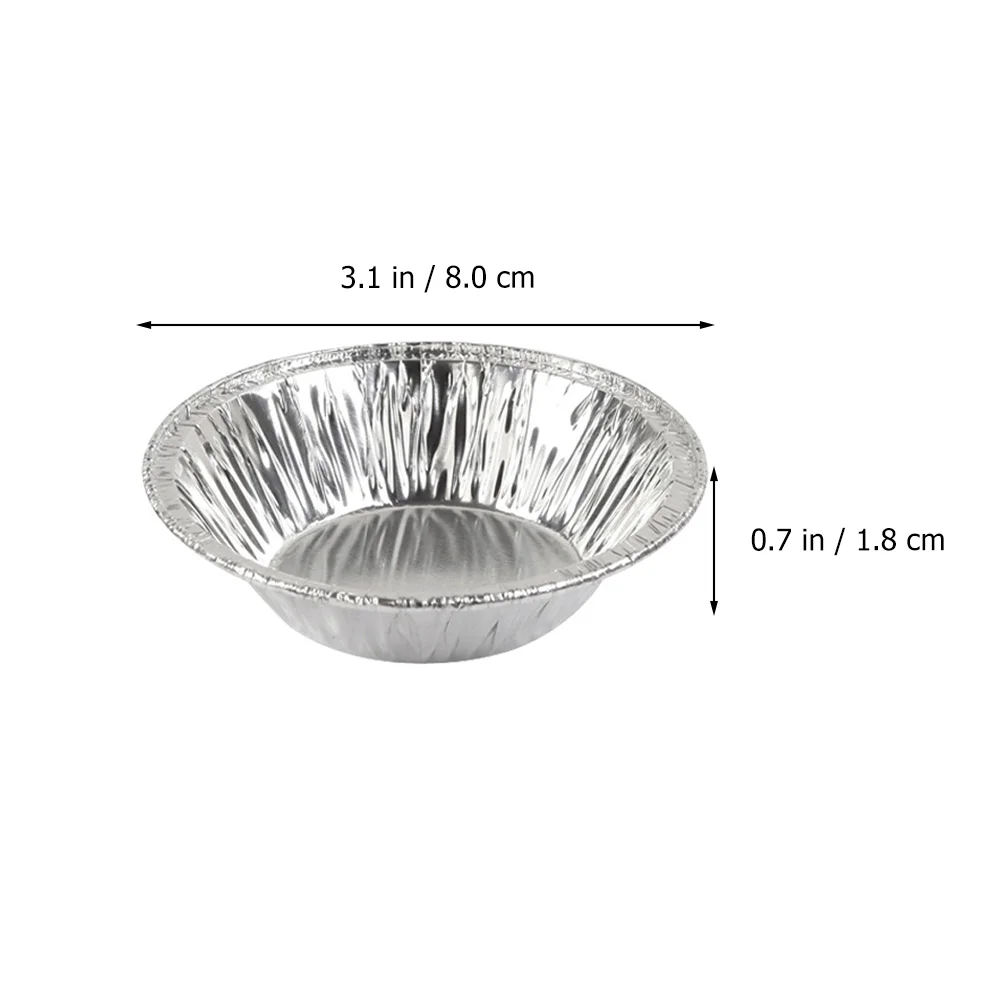 500 Pcs Egg Tart Tin Foil Mold Multifunctional Tinfoil Tray Cake Molds Round Pan Convenient Baking Plate Kitchen Equipment