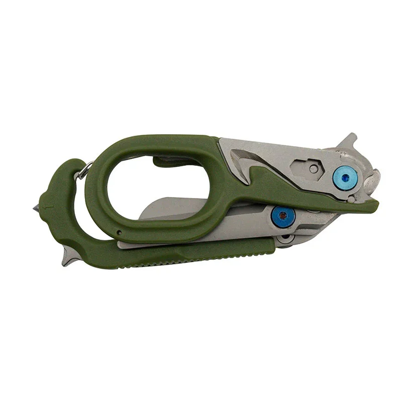 Multifunction Mini Portable Emergency Raptors Shears with Latch Tactical Folding Scissors Outdoor Survival Tool