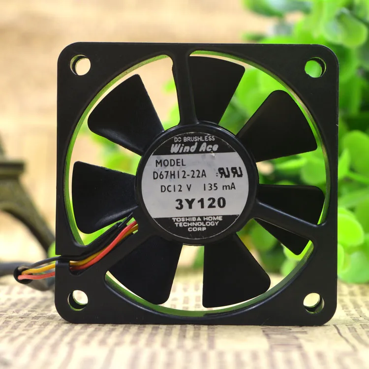 WIND ACE D67H12-22A 12V 135MA 6CM COOLING FAN