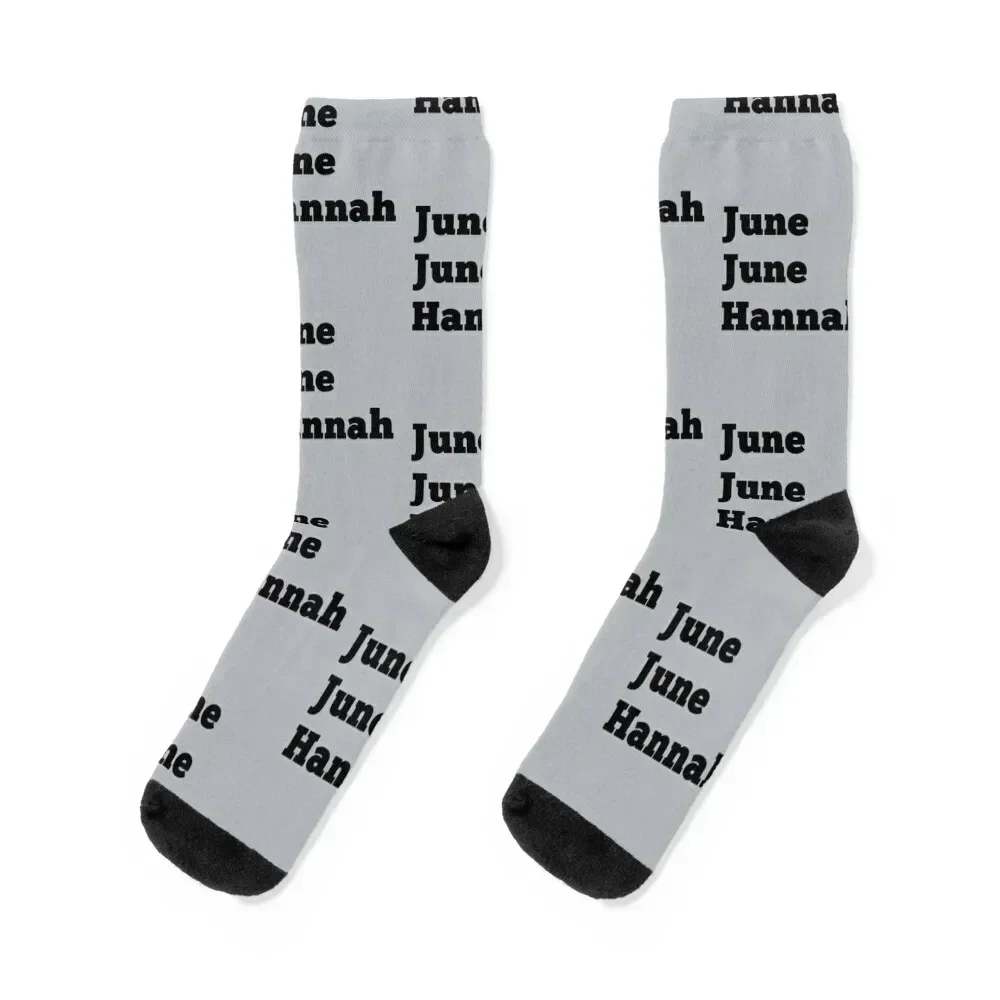 

June June Hannah black words Socks short christmas gift tennis sport Boy Socks Women's