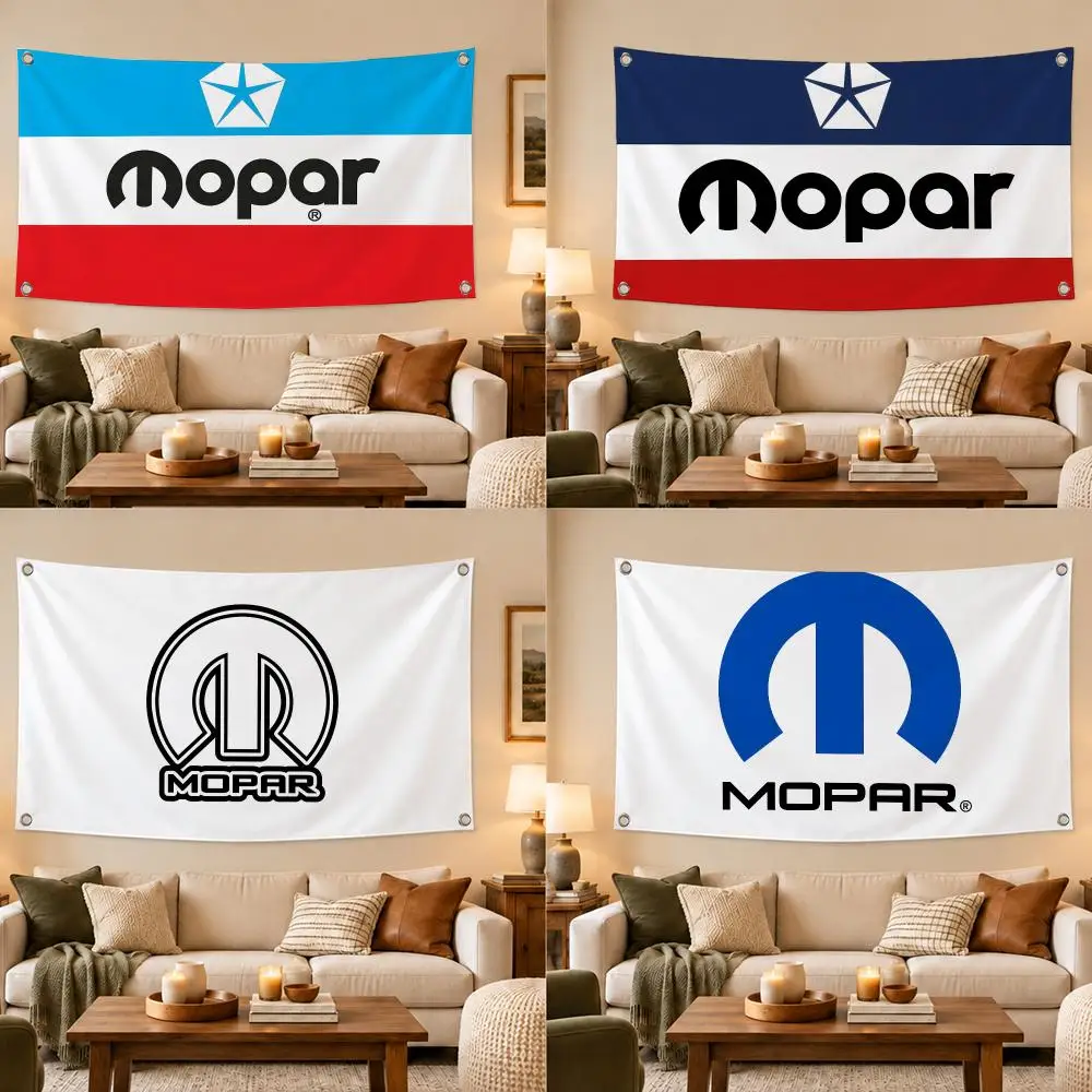 Brand Mopar Flags Modern Fabric Banner Pennants Apt Living Room Photo Corner Wall Ornament Deco
