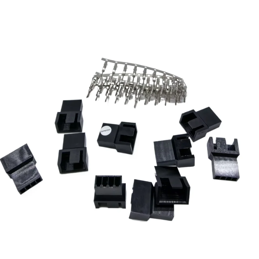 10 sets Computer Cooling Fan Cooler 4Pin Socket Connector Terminal Pin Adapter Joint