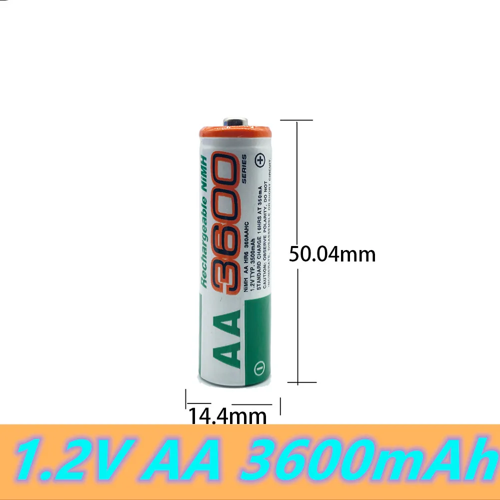 100% new AA battery 3600 mAh rechargeable battery 1.2 V Ni-MH AA battery suitable for clocks mice computers 2